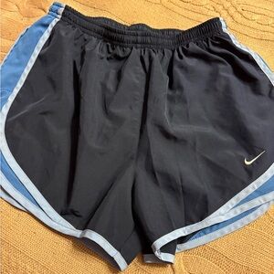 Nike Women's Black and Blue Sports Shorts